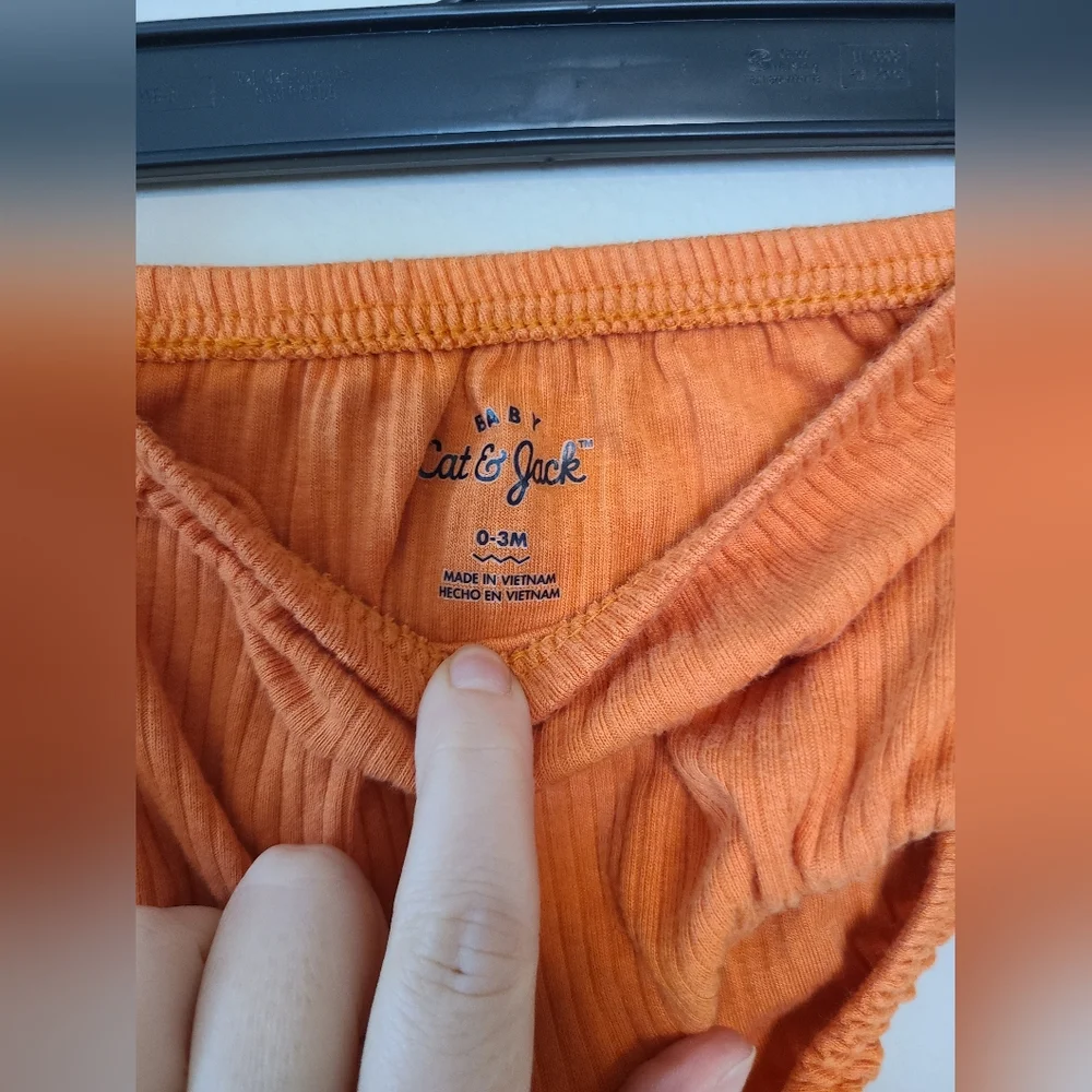Cat & Jack White and Orange Baby Bloomers